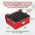 thumbnail image 2 of Christmas Ornament Storage Box with Dividers - Fits 96-3” Ornaments, 4 Removable Trays,  & Space-Saving, Clear Top Lid, Convenient Storage Designed, Red, 2 of 8