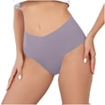 thumbnail image 2 of Yuwull Womens Sexy Ice Silk No Show Underwear Comfortable Seamless Low Waist Underwear Hollowed Out Panties Briefs, 2 of 6