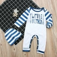 thumbnail image 3 of Children's Spring and Autumn Striped Long-sleeved English Alphabet Jumpsuit Romper Romper Suit, 3 of 11