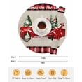 thumbnail image 6 of 13 Inch Round Placemats Set of 4, Christmas Truck Non Slip Heat Insulation PP Table Mats, Xmas Tree Red Plaid Snowflake Rustic Washable Place Mats for Kitchen Dining Party Table Decor, 6 of 7