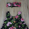 thumbnail image 3 of Jupe Princesse Élégante pour Filles Robe Imprimée Fleurs Adorable Bandeau Costume Décontracté, 3 of 6