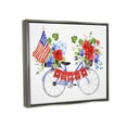 thumbnail image 4 of Stupell Industries Floral Americana Bicycle Transportation Painting Gray Floater Framed Art Print Wall Art, 21 x 17, 4 of 10