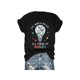thumbnail image 1 of awareness Pattern T-Shirt, "The World Needs all Kinds of ideas" Casual Short Sleeved Round Neck Women'S T-Shirt, Vibrant Puzzle and Light Bulb Design, Machine Washable, Black, Consciousness Clothing,, 1 of 6