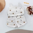 thumbnail image 2 of WUANDIXFA Kids Summer Clothes 1-12 Years Girls Casual Pajama Set Summer Outfit 2 Piece Homewear Lightweight Clothing Set,White,8-9 Years, 2 of 5