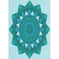 thumbnail image 1 of Ahgly Company Machine Washable Indoor Rectangle Transitional Light Sea Green Area Rugs, 2' x 4', 1 of 7