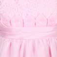 thumbnail image 6 of Little Girls Pink Embroidered Scallop Party Dress 2, 6 of 7