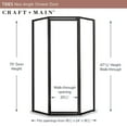 thumbnail image 6 of Craft + Main Tdna0570 Tides 70" High X 59" Wide Framed Shower Enclosure - Silver, 6 of 7