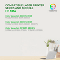 thumbnail image 2 of TCT 501A 503A Toner Cartridge 5 Pack - Compatible With HP 501A 503A Q6470A Q7581A Q7582A Q7583A, 2 of 6