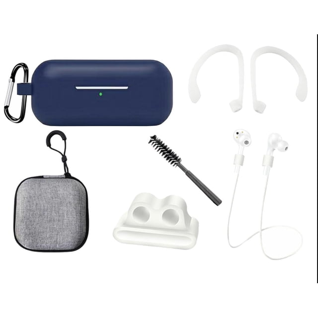 Funda y kit de Accesorios 7 en 1 para Huawei Freebuds 3i azul marino Gadget Collection Mx GC-FHF3i