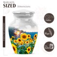 thumbnail image 2 of JAGASY Sunflower Mini Urn for Mother, White Small Keepsake Urns for Human Ashes, Sunset Sunflower Field Decorative Urns for Father, Memorial Cremation Urn for Parents, (3 Inch), 2 of 7