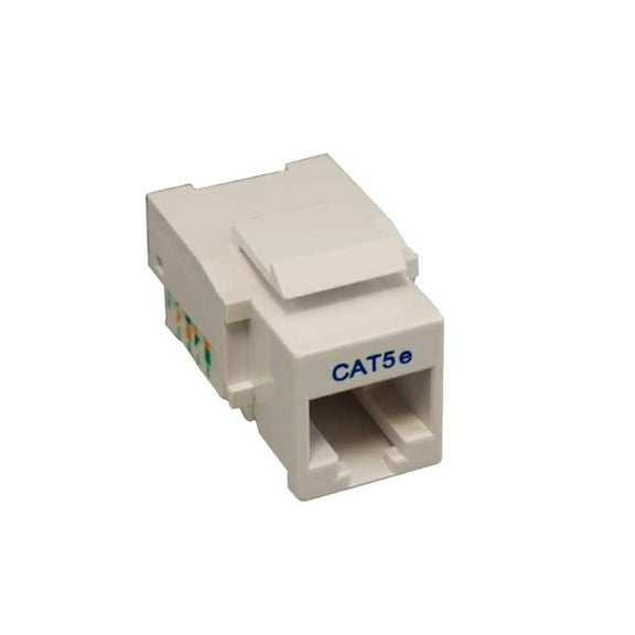 Kentek CAT5e Tool less Keystone Jack RJ45 Category 5E Ethernet Network ToolLess 110 Type White