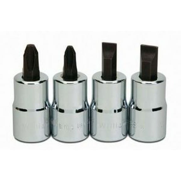Williams WSSSP-4RC 4-Piece Screwdriver Bit Socket Set