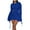 Blue, variant on Womens Long Sleeve High - Neck Bodycon Dress, Stretchy Party Clubwear, Night Out & Celebration Gown