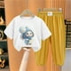 thumbnail image 2 of Odeerbi 2-12 Años Niño Niña Conjunto de Verano Camiseta de Manga Corta de Algodón Ice Silk Pantalón de Chándal Conjunto de Dos Piezas de Ropa Interior Estampada, 2 of 4