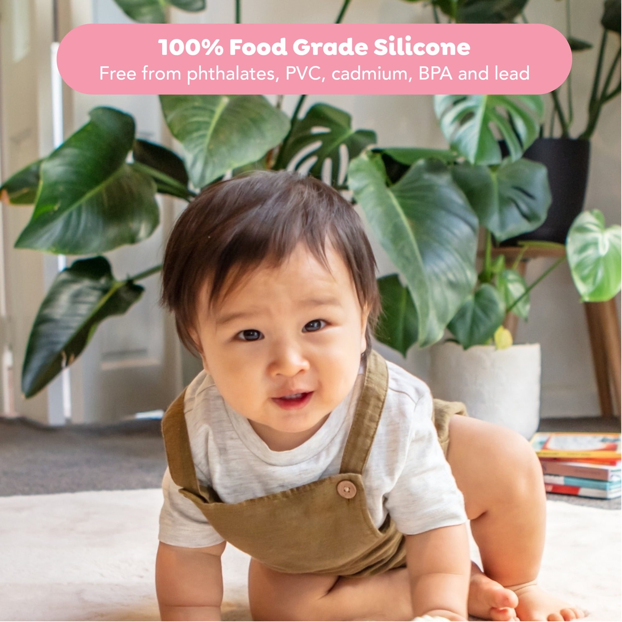 Tiger Tribe Baby Silicone Teether - Bunny Shape, BPA-Free, Soft Relief for Teething, Sensory Toy for Newborns and Infants 0-18 Months