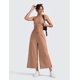 thumbnail image 3 of Pantalones CRZ YOGA Livianos de Pierna Ancha y Corte Cropped 64 cm Mousse Mocha XL, 3 of 5