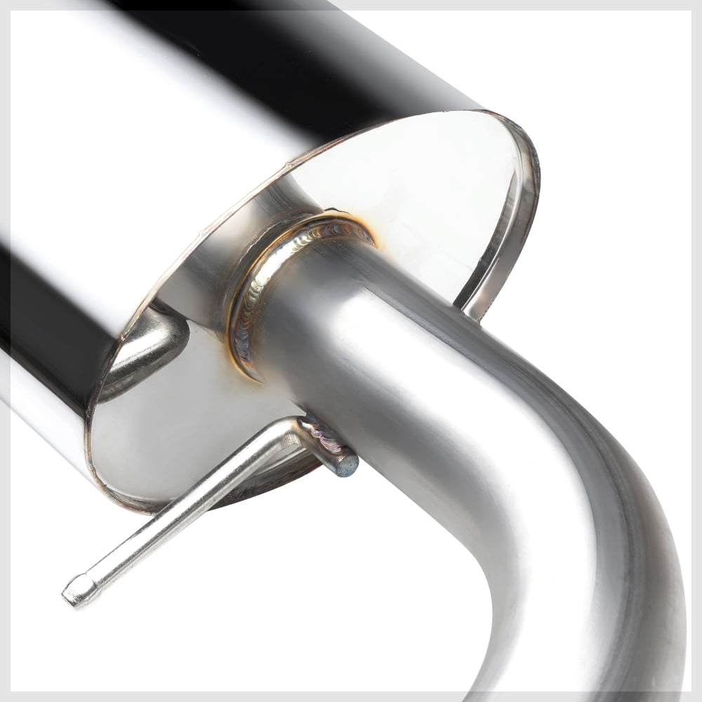 Ss 4 Tip Oval Muffler Catback Exhaust System For 88 91 Honda Civic 4dr Ed D16 89 90 Walmart Com