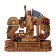 thumbnail image 4 of USA 250th Anniversary Wooden Desktop Decor, 2D Freestanding Patriotic Ornament for Home Desk Office Shelf, Independence Day Commemorative Keepsake, 1776-2026 Semiquincentennial Decor, 4 of 7