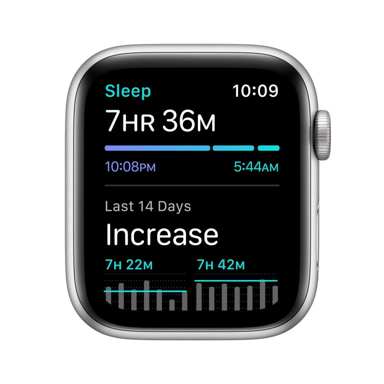 Apple Watch Nike SE, 1st Gen, GPS + Cellular, 44mm Silver Aluminum
