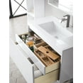 thumbnail image 4 of James Martin Vanities 35.4" Single Vanity, Mid-Century Walnut, Brushed Nickel Base w/ Glossy White Top, 4 of 6