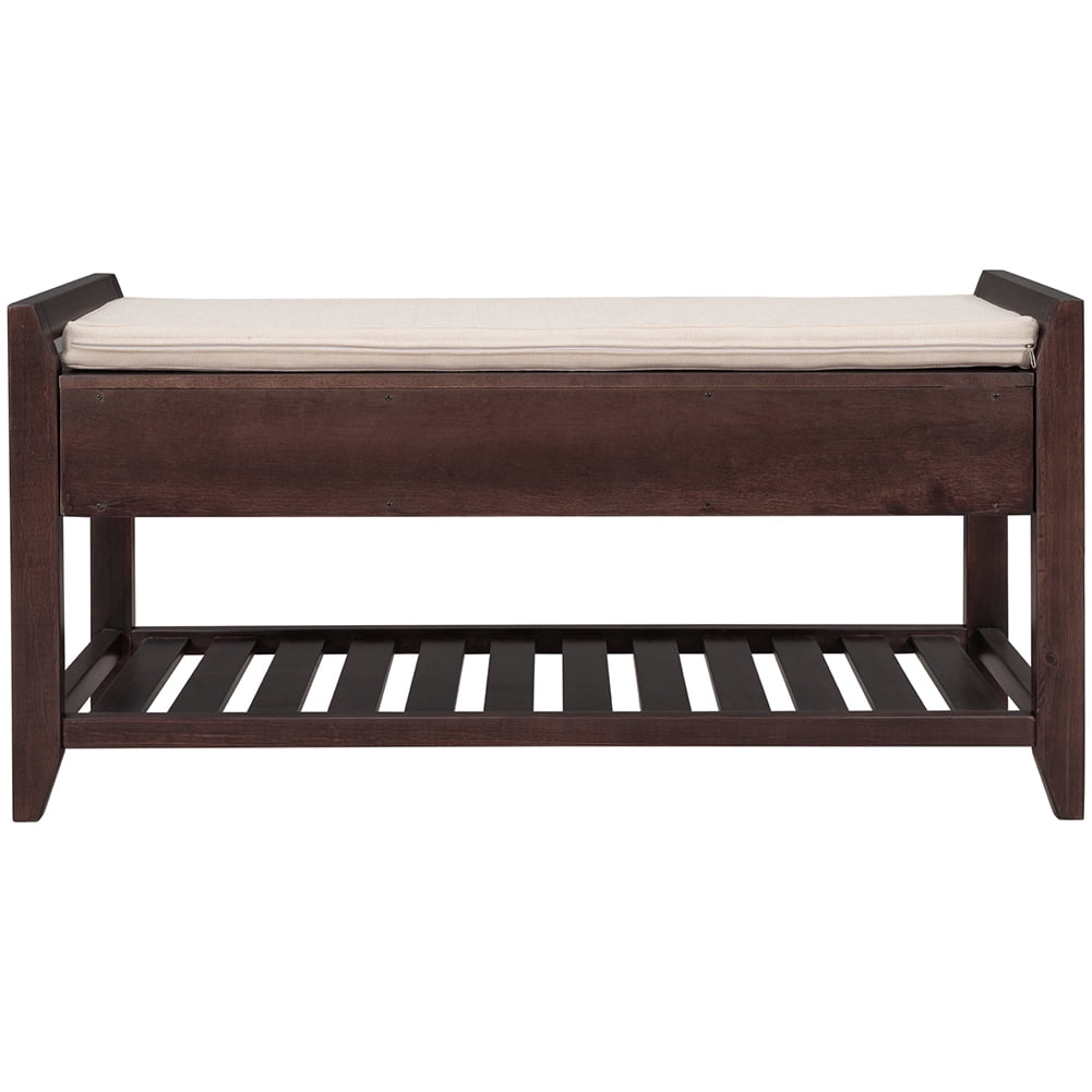 Lowestbest Shoe Rack with Cushioned Seat and Drawers, Multipurpose Entryway Storage Bench, Espresso Lowestbest Shoe Rack with Cushioned Seat and Drawers, Multipurpose Entryway Storage Bench, Espresso