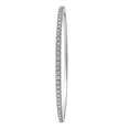 thumbnail image 4 of Sterling Silver Flexible Bangle Bracelet, Platinum Plated with 5A CZ Diamonds, 1.00 CTTW, 4 of 4