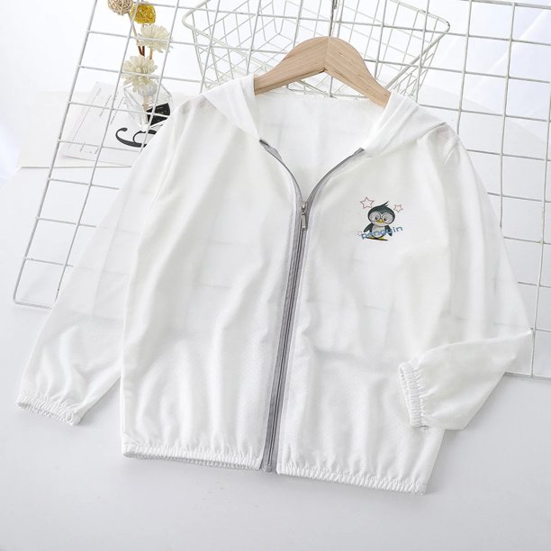 Ropa de protección solar ligera de seda helada para niños, cárdigan de malla transpirable para niños y niñas, ropa de abrigo para bebés, verano