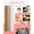 thumbnail image 5 of Brown White Ombre Yoga Towel for Hot Yoga Non Slip, Vintage Farmhouse Abstract Striped Yoga Mat Towel Absorbent Yoga Sweat Towels Microfiber Hot Yoga Blanket for Bikram Pilates 26"x74", 5 of 7