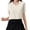 Light Yellow, variant on Daznico Women's Polo Collar Crop Tee, Short Sleeve Adjustable Ice Silk Top for Summer Fitness,XL