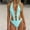 c01Green, variant on One Piece Swimsuits Women Fashion Solid Color Cutout Bathing Suits Halter Swimwear Deep V Neck Backless Bikinis Tops Yellow XL