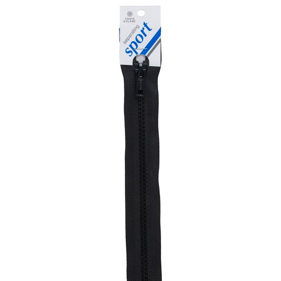 Coats & Clark Separating Molded Zipper - 30In, Black