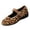 Leopard Print, variant on Women's Mary Jane Flats with Strap,Round Toe Mesh Fabric Ballet Flat Shoes Shallow Toe Elegant Solid Color Casual Shoes