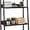 Black 4-Tier, variant on HarmonyStrings 4/5 Tier Ladder Bookshelf,  Free Standing Shelf, Bookcase Shelf Storage Rack Organizer, Industrial Book Shelves for Home Office, Living Room, Kitchen, Wooden Shelves-Dark Grey 5-Tier