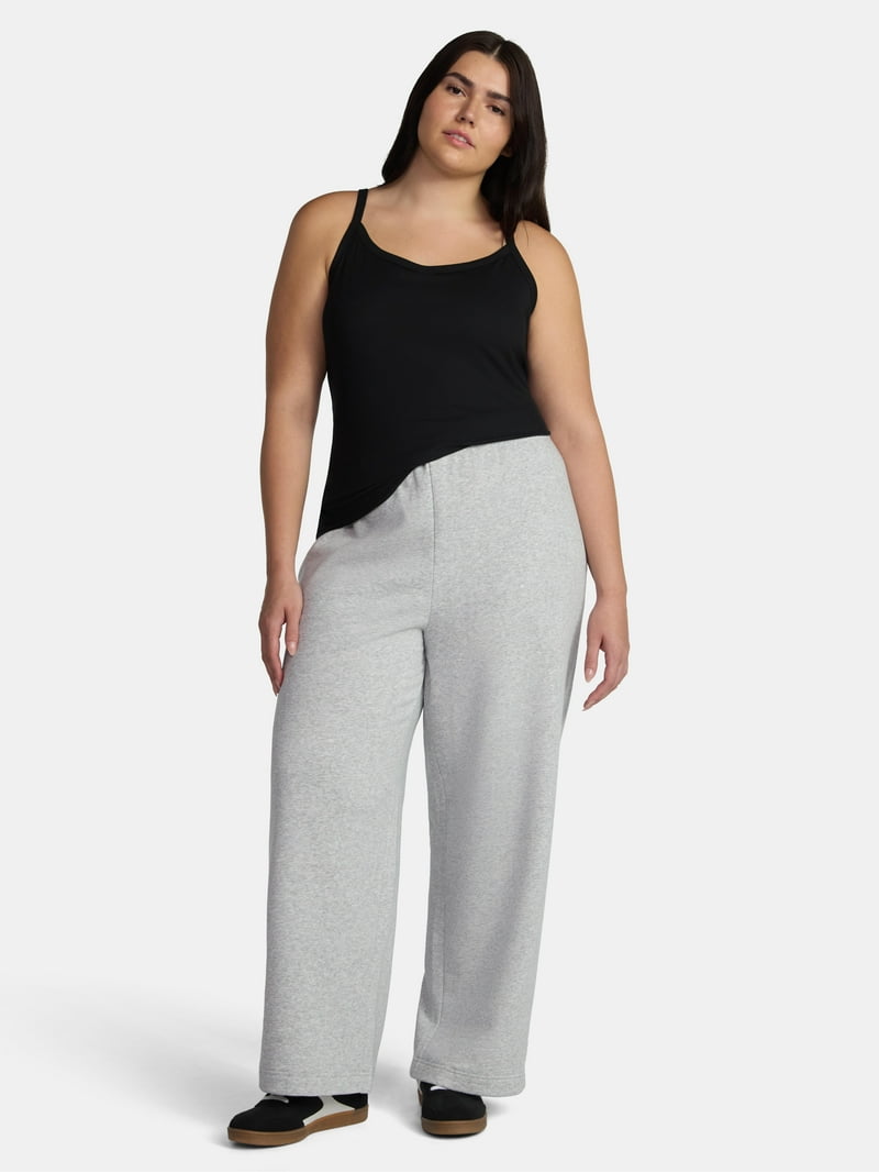 No Boundaries Soft Fleece Wide Leg Pants, 30” Inseam, 1 or 2-Pack