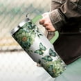 thumbnail image 5 of 40 Oz Butterfly Tumbler with Handle and Straw, Double Wall Stainless Steel Cup, Butterfly Tumbler with Lid and Straw, 40 Oz Water Bottle and Mug for Women Gifts, 5 of 6