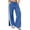 Navy, variant on Lace Side Stripe Sweatpants for Women Ghalytn Drawstring Wide Leg Pants - Loose Casual Trousers with Side Pockets and Split Hem