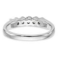 thumbnail image 5 of Solid 14K White Gold Wedding Ring Band with CZ Cubic Zirconia Size 7.5, 5 of 8