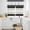 Navy blue Khaki, variant on Navy Beige Striped Kitchen Curtains Sets for Windows 36 Inch Length, Gradient Geometric Blue White Rod Pocket Window Treatments Tier Curtains and Valances Set for Bedroom/Bathroom