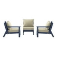 thumbnail image 2 of WestinTrends Avalon Outdoor Patio HDPE Sectional Sofa with Patio Cushions, Navy Blue/Beige, 2 of 5