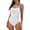 White #043, variant on Women's One Piece Swimsuits Tummy Control Ruched Adjustable Straps Bathing Suit One-Piece Swimwear Black S
