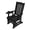 Black-1-seater, variant on Fortune Candy 37.6 in. Wood Patio Glider with Deep Contoured Seat, Heavy Duty 600 lbs, for Outdoor Patio Garden, Teak Tone