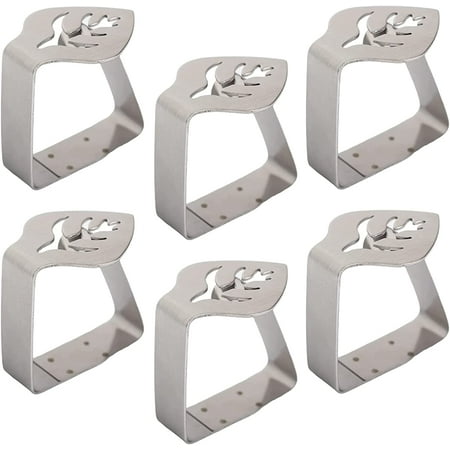 

6 Pack Outdoor Tablecloth Clips for Thick Tables & Thin Tables - Stainless Steel Tablecloth Holders Clips for Outdoor & Indoor Tables Table Cover Clips for Picnics Parties Wedd