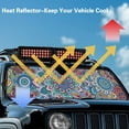 thumbnail image 5 of Binienty Boho Mandala Floral Windshield Visor Sun Shade for SUV Truck Auti-UV Reflective Automotive Window Sunshades Foldable Automotive Interior Sun Protection for Women Girly, 5 of 7
