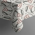 thumbnail image 5 of Beige Baseballs with Hearts Pattern Rectangle Tablecloth 60"x102",Waterproof Polyester Rectangle Table Cloth, Wipeable Spillproof Polyester Tablecloth for Dining, Camping, Indoor and Outdoor, 5 of 6