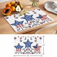 thumbnail image 6 of Independence Day Placemats Set of 1, American Flag Stars White Texture Non-Slip Place Mats Washable Table Mats for Kitchen Dining Table Decorations Indoor/Outdoor, 6 of 9