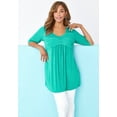 thumbnail image 4 of Jessica London Women's Plus Size Stretch Knit Pleated Tunic, 4 of 6