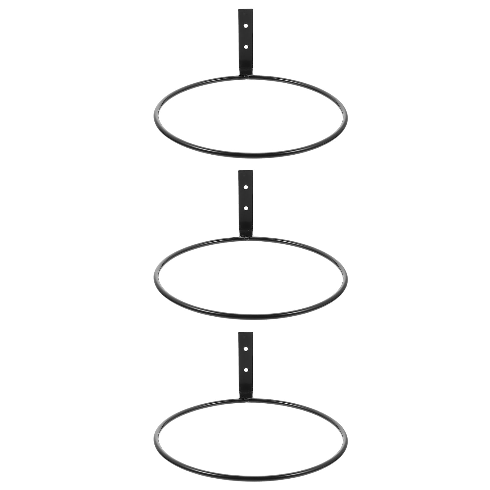 Masteelf Wall Hanging Planter with Iron Material Black Color for Storage 3pcs 7.9 Inches