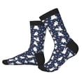 thumbnail image 2 of Pofeuu Rabbit And Flower Print Crew Socks, Adult Running Hiking Socks for Youth and Adult, 2 of 7