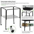 thumbnail image 3 of Alden Design 53.5" Metal Rolling Bird Cage with Play Top Stand, Dark Gray, 3 of 11