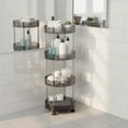 thumbnail image 6 of 4-Tier Round Rolling Storage Cart, Transparent Plastic Shelf for Kitchen Bathroom Living Room, Multi-Layer Organizer with Wheels, Portable Trolley for Comprehensive Home Organization, 6 of 6